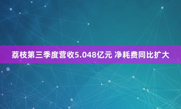 荔枝第三季度营收5.048亿元 净耗费同比扩大